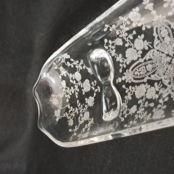 Vintage Cambridge "Rose Point" Corn Cob Dish - Picture 5 of 6